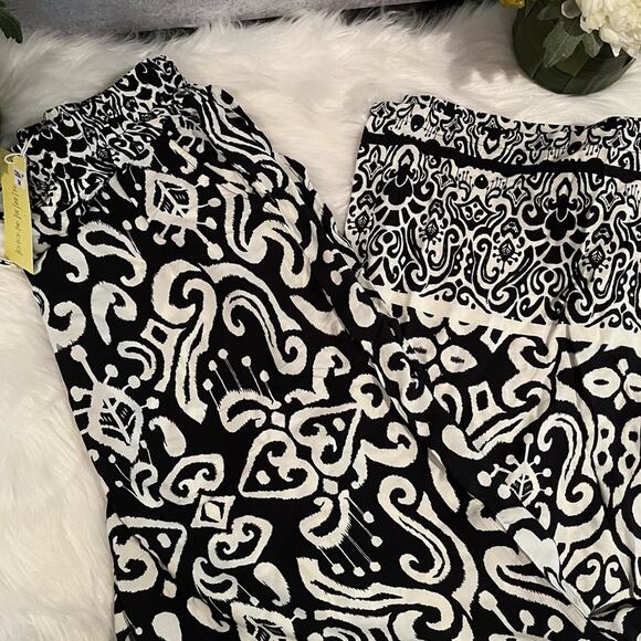 NEW We Love Wide Leg Elastic High Waist Printed Boho Hippie Palazzo Pants M N… - Picture 3 of 16